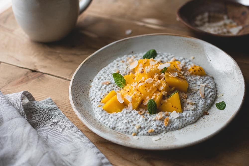 Chiapudding met mango
