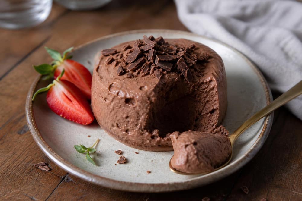 Chocolade proteïne mousse