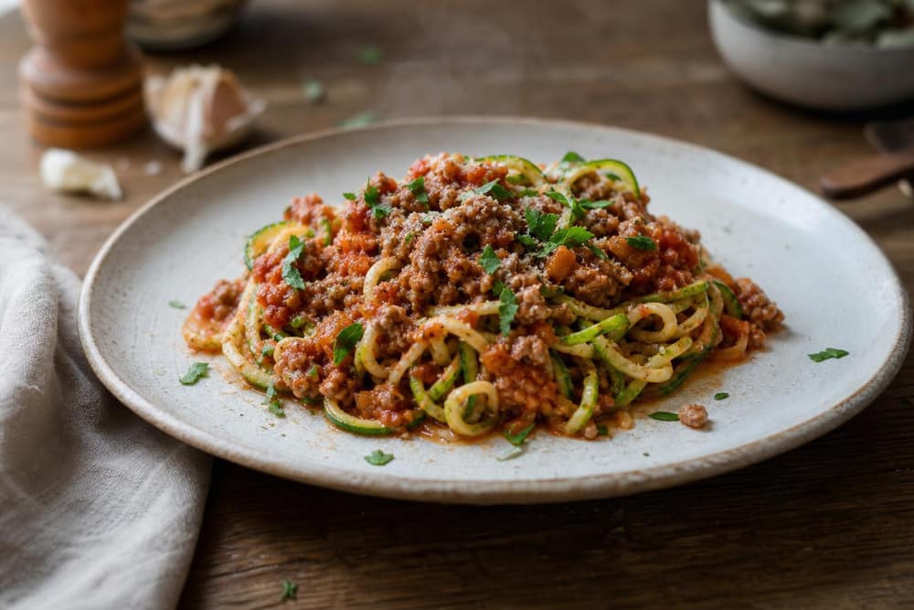 Courgetti bolognese