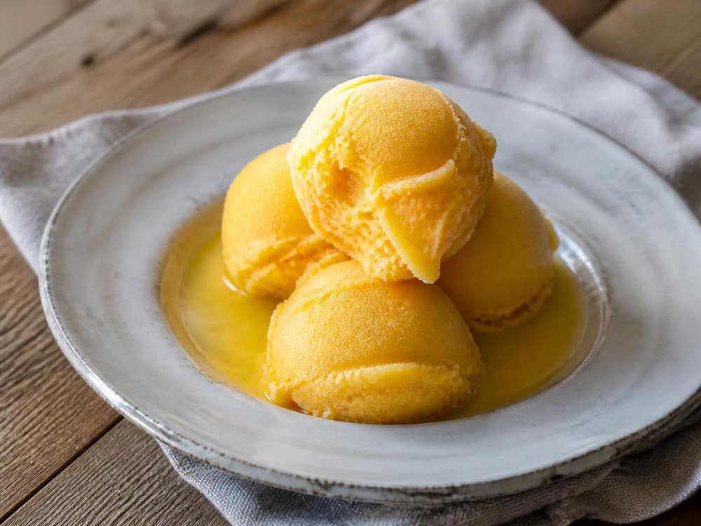 Mango-sorbet met limoen