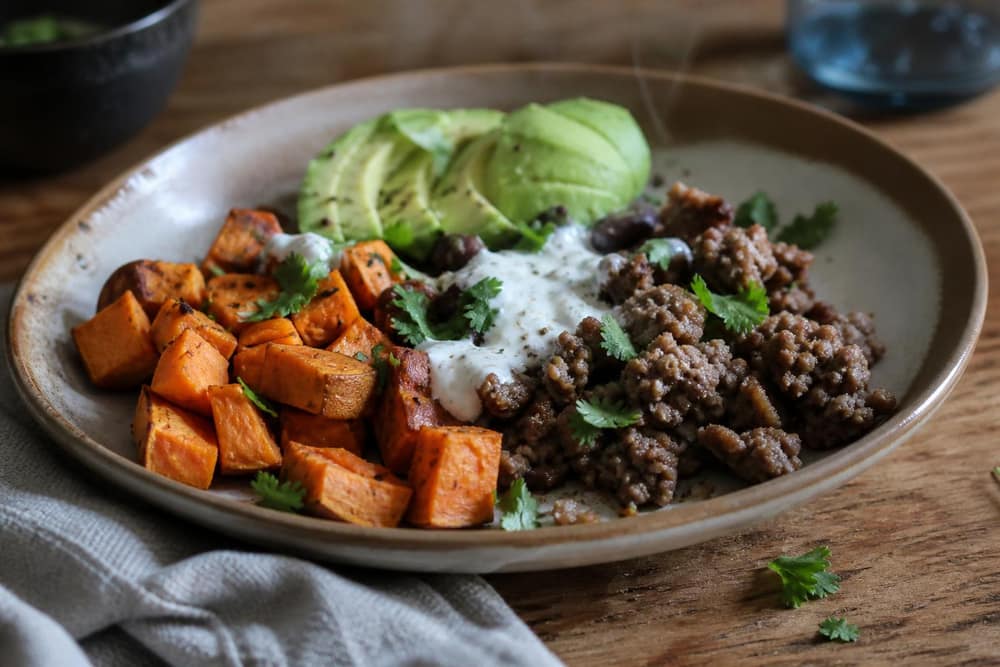 Meal prep bowl zoete aardappel