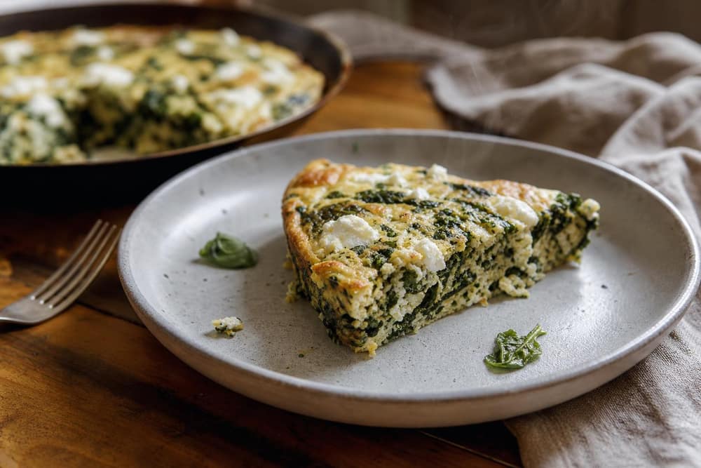 Spinazie-feta frittata uit de oven